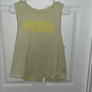 Puma Light Yellow Sleeveless Top